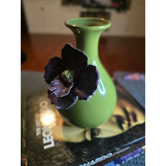 Anthropologie Other - Rare Anthropologie rose of sharon floral vase